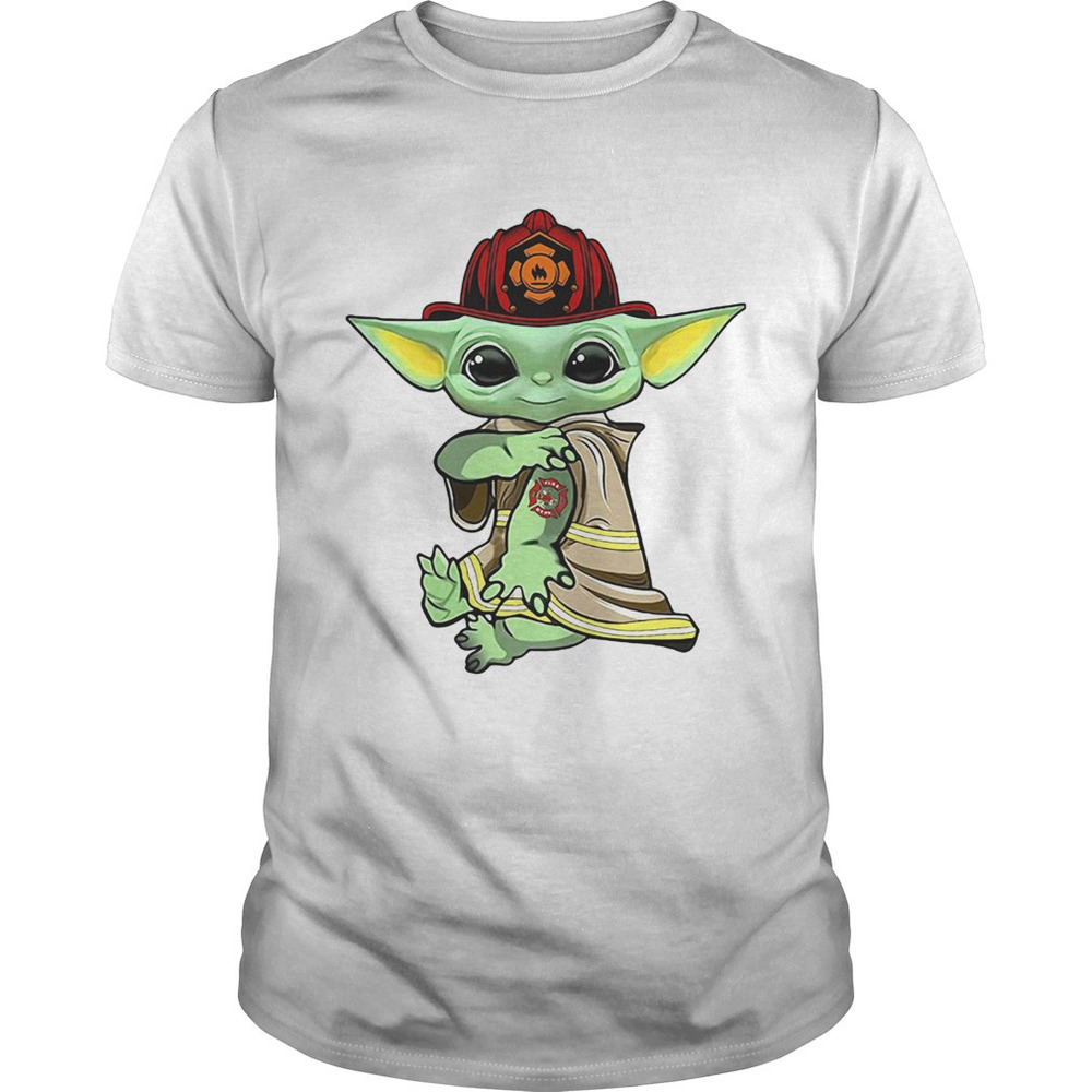 Baby Yoda Tattoo Firefighter Shirt